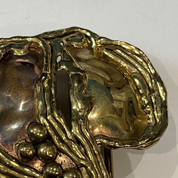 Vintage LAA Gallery Lafayette Art Association Mixed Metal Artist Belt Buckle - Picture 7 of 16